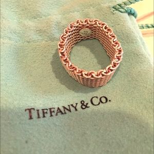 Tiffany & Co mesh band ring sz 8